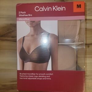 NWT Calvin Klein Seamless 2 Pack Tan Bras